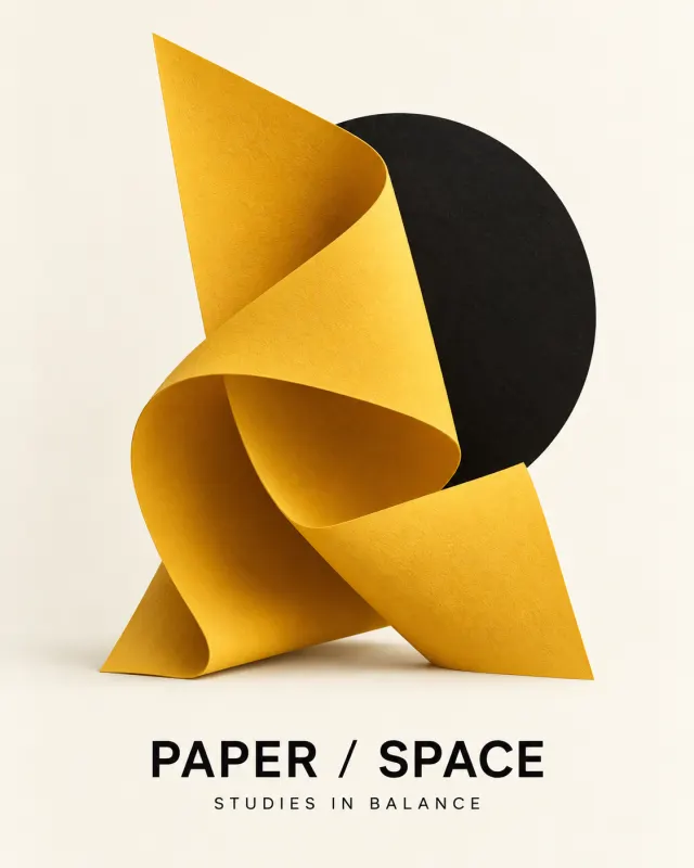 Saffron and black graphic poster